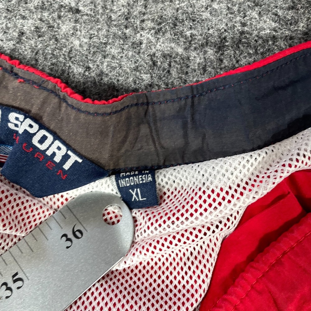 Vintage Polo Sport Ralph Lauren Swim Trunks Mens XL Red Mesh Lined Retro 90s - Picture 10 of 12